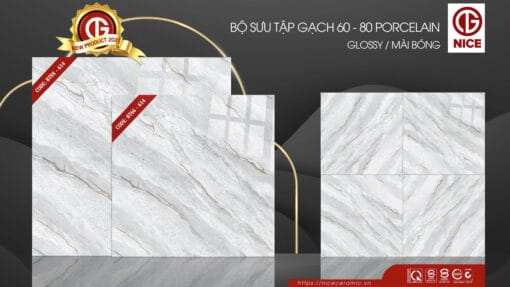 GẠCH LÁT NỀN 80X80 PORCELAIN BT88-614